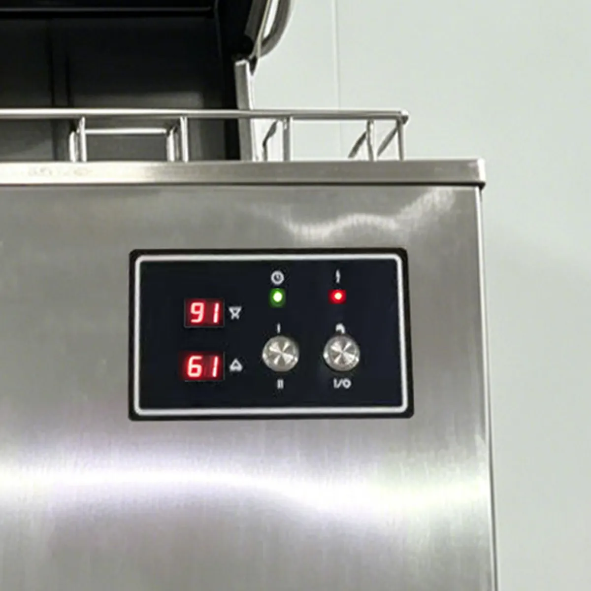 JD-3 LED control panel showing wash and rinse temperatures